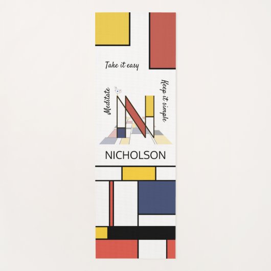 信じられないほど新生物主義の芸術モノグラム。文字N ヨガマット (正面)