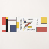 信じられないほど新生物主義の芸術モノグラム。文字N ヨガマット (正面(横))