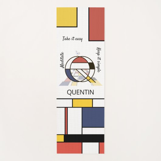 信じられないほど新生物主義の芸術モノグラム。文字Q ヨガマット (正面)