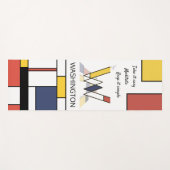 信じられないほど新生物主義の芸術モノグラム。文字W ヨガマット (正面(横))