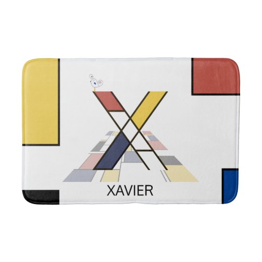 信じられないほど新生物主義の芸術モノグラム。文字X バスマット (正面)