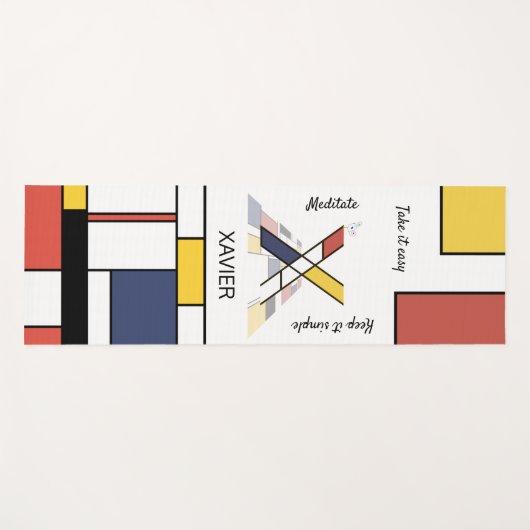 信じられないほど新生物主義の芸術モノグラム。文字X ヨガマット (正面(横))