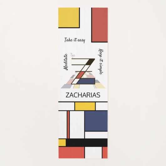 信じられないほど新生物主義の芸術モノグラム。文字Z ヨガマット (正面)