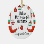 信じられないほど素晴らしいクリスマスバウリーを持っている セラミックオーナメント (右)