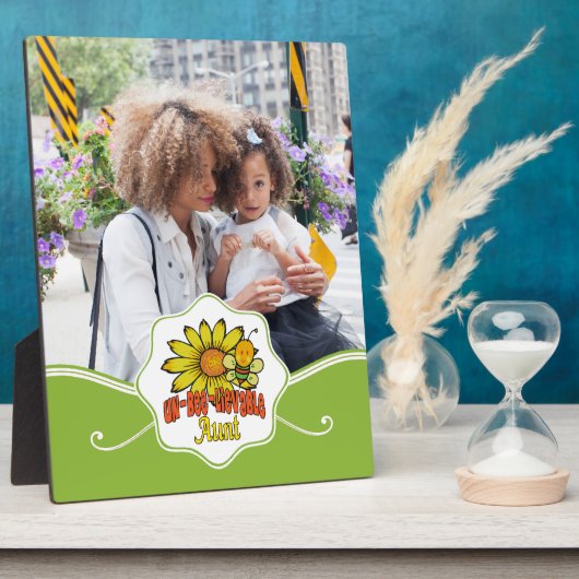 信じられないほのひまわりと蜂 フォトプラーク (側面)