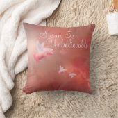 信じられないような翼を持つ豚 クッション (ブランケット)