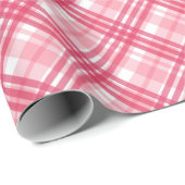 信じられないような赤とピンクのチェック柄 ラッピングペーパー (ロールコーナー)