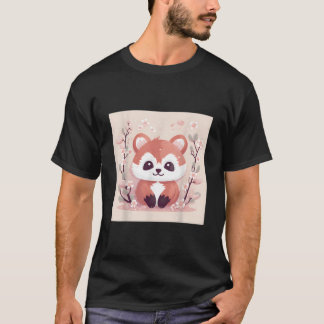 信じられないレッドパンダと桜のNess Tシャツ