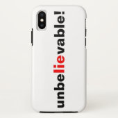 信じられない嘘iPhone X電話ケース赤黒 Case-Mate iPhoneケース (裏面)