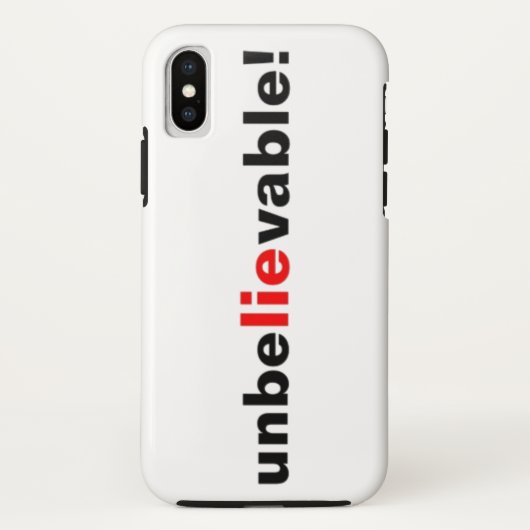 信じられない嘘iPhone X電話ケース赤黒 Case-Mate iPhoneケース (裏面)