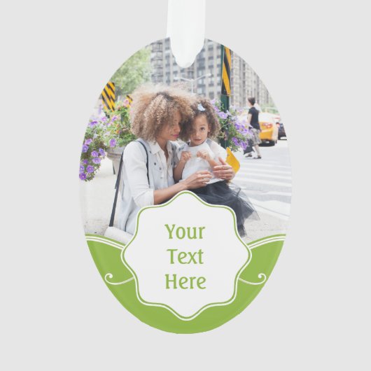 信じられない孫娘ひまわりの花とミツバチ オーナメント (裏面)