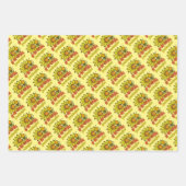 信じられない孫娘ひまわりの花とミツバチ ラッピングペーパーシート (正面3)