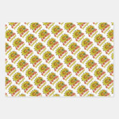 信じられない孫娘ひまわりの花とミツバチ ラッピングペーパーシート (正面)