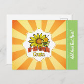 信じられない従妹のひまわりと蜂 ポストカード (正面/裏面)