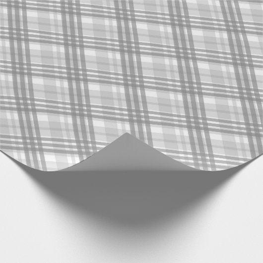 信じられない灰色のチェック柄 ラッピングペーパー (角)