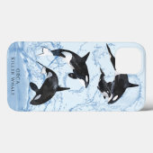 信じられない白黒の水彩オルカ Case-Mate iPhoneケース (裏面 (横))