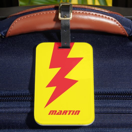 信じられない稲妻の落雷カスタム ラゲッジタグ (正面インサイチュ2)