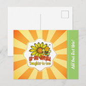 信じられない義理の娘 ヒマワリとハチ ポストカード (正面/裏面)