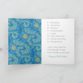 信じられない おばあちゃんとひまわりと蜂 カード (内部)