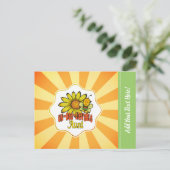 信じられない！おばさん、ひまわりと蜂！ ポストカード (スタンド正面)
