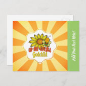 信じられない、ヒマワリとミツバチ ポストカード (正面/裏面)