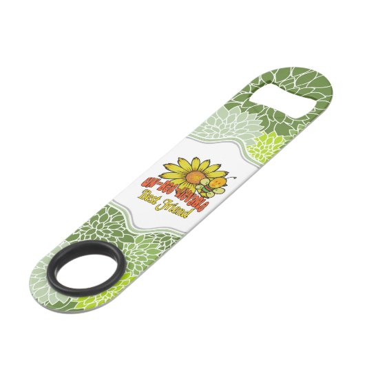 信じられな最高のい友達ひまわりの花とミツバチ スピード栓抜き (正面アングル)