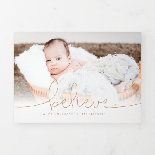 信じるところの写真 三つ折りクリスマスカード (カバー)