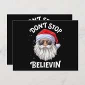 信じるな サンタ 面白いクリスマス シーズンカード (正面/裏面)