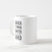 信じるより勇敢であることを常に覚えて下さい コーヒーマグカップ (正面左)