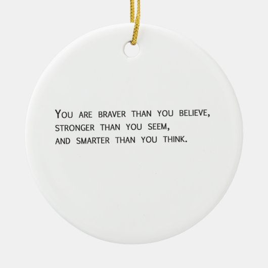 信じるより勇敢です セラミックオーナメント (正面)