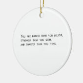 信じるより勇敢です セラミックオーナメント (左)