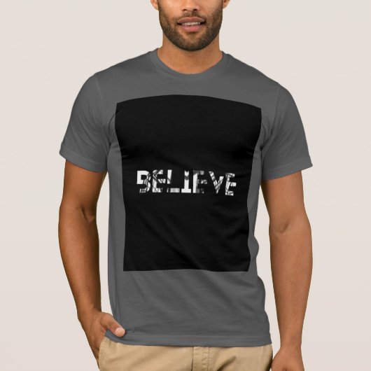 信じるグレーTシャツ Tシャツ (正面)