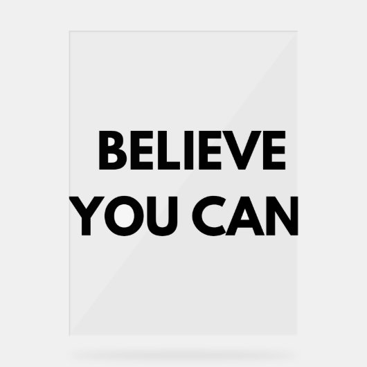 信じる力 デザイン アクリルサイン (正面)