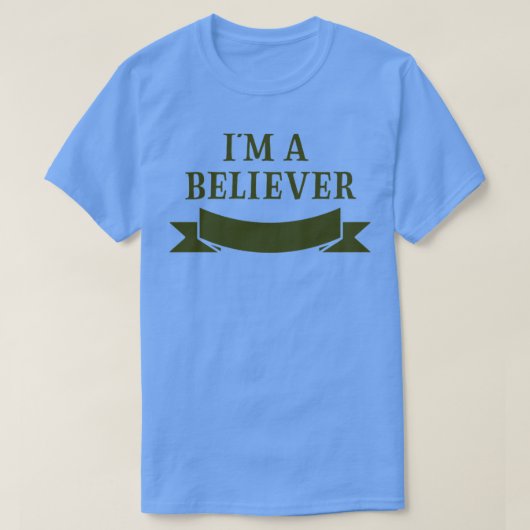 信じる者は緑 Tシャツ (デザイン正面)