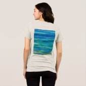 信じる蝶 波 ミニマリスト トライブレンドTシャツ (裏面全面)