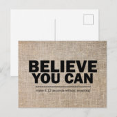 信じればできる！ユーモアたっぷりのダイエットやる気促進 ポストカード (正面/裏面)