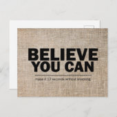 信じればできる!ユーモア満載のダイエット・インスピレーション ポストカード (正面/裏面)