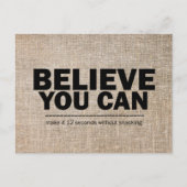 信じればできる!ユーモア満載のダイエット・インスピレーション ポストカード (正面)