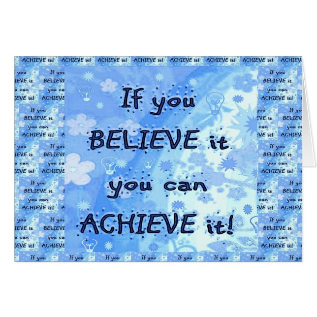 信じれば達成できます! (正面横)