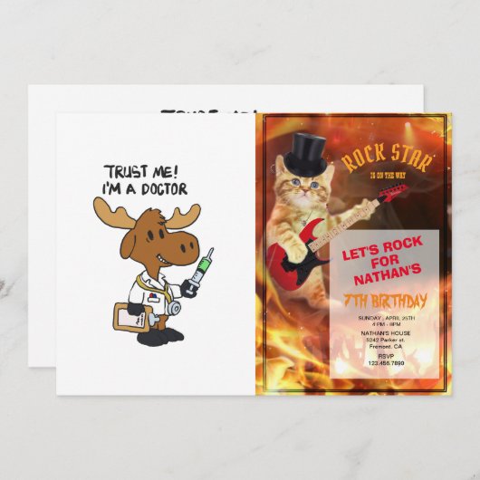 信じろ!イムアードクター |背景色を選択 招待状 (正面/裏面)