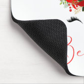 信じろ 赤白のインセチア 鹿のユニコーン マウスパッド (コーナー)