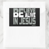 信じイエスに生きろ 長方形シール (バッグ)