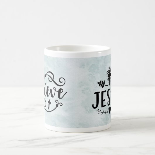 信じイエス コーヒーマグカップ (中央)