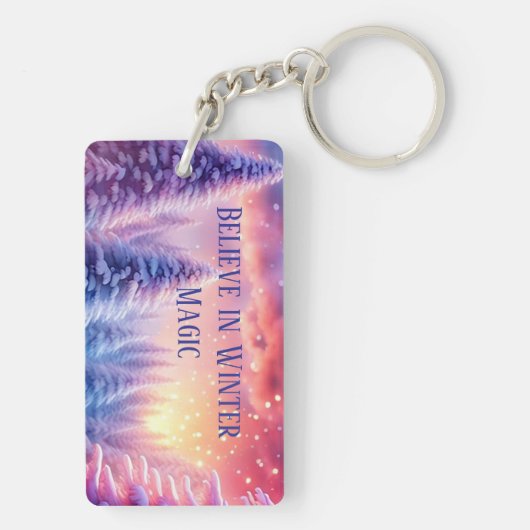 信じインウィンター魔法 – コージーキャビンキーチェーン キーホルダー (裏面)