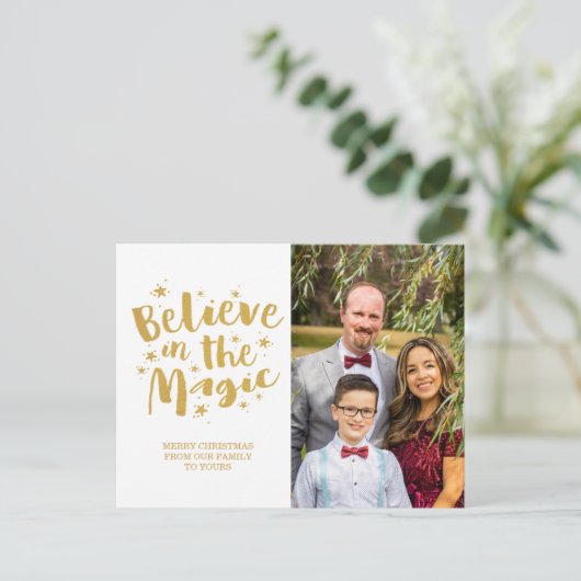 信じインザ魔法ホリデーファミリーフォト ポストカード (スタンド正面)