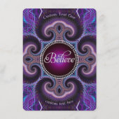 信じインスパイア:  : Purple Fractals Cross Circle エンクロージャーカード (正面)