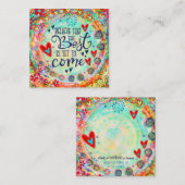 信じインスピリ最高のティの優情カードで スクエア名刺 (正面/裏面)