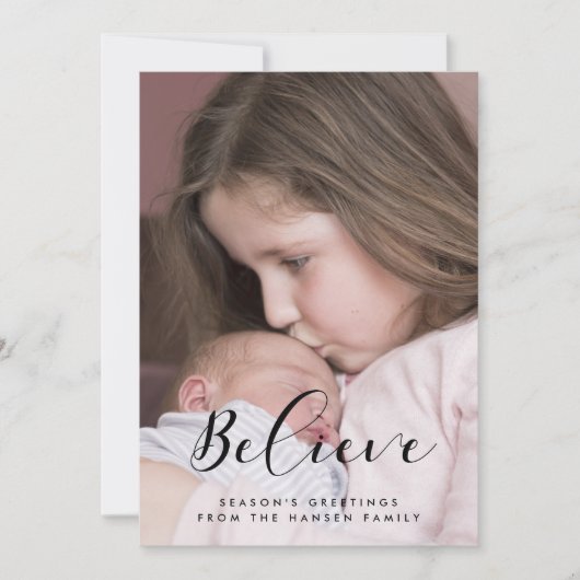 信じエレガント書家の写真 シーズンカード (正面)