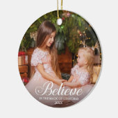 信じエレガント書家の写真 セラミックオーナメント (左)