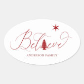 信じエレガント 楕円形シール (正面)